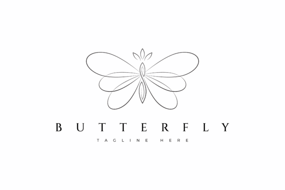 Download Butterfly Linear Luxury Fashion Logo - Luxury Collection
