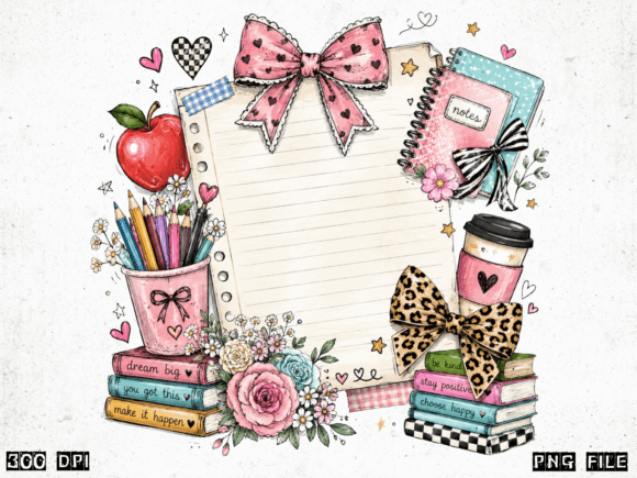 Download Cute Teacher Notes PNG | Back to School - Teacher Collection